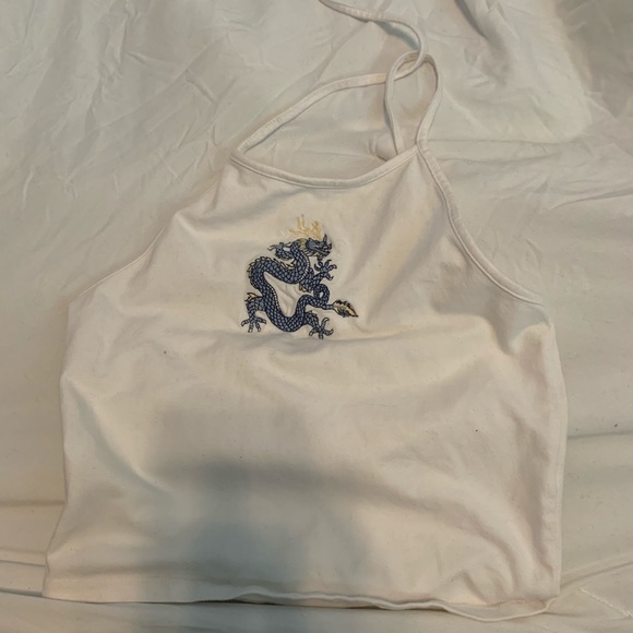 Brandy Melville Tops - Brandy Melville snake embroidered top, brandy top